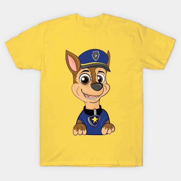 CHASE PAW PATROL T-Shirt by MmzArtwork